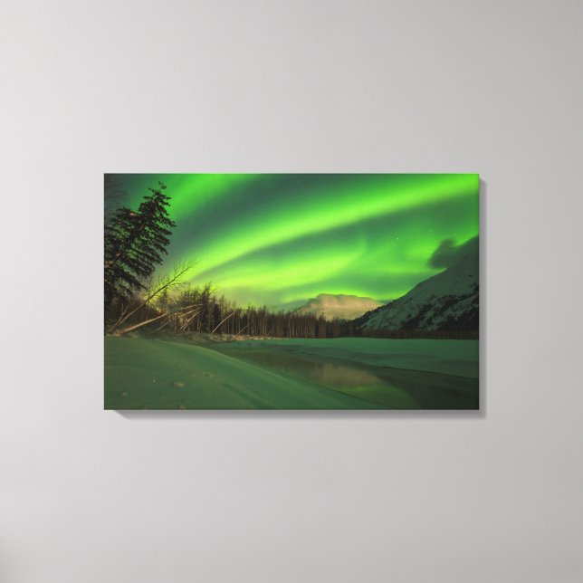 Banded Aurora Canvas Print (Front)