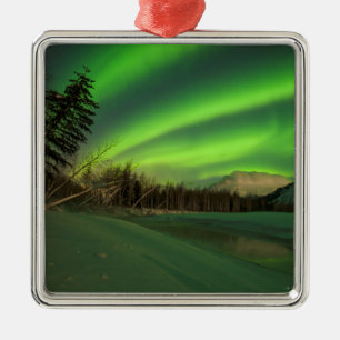 Banded Aurora Metal Ornament