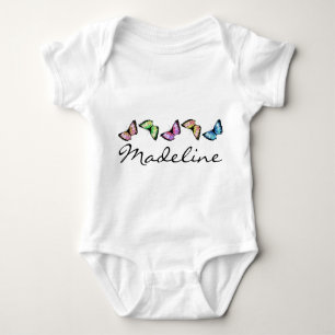 "Banded Butterflies" Baby Bodysuit