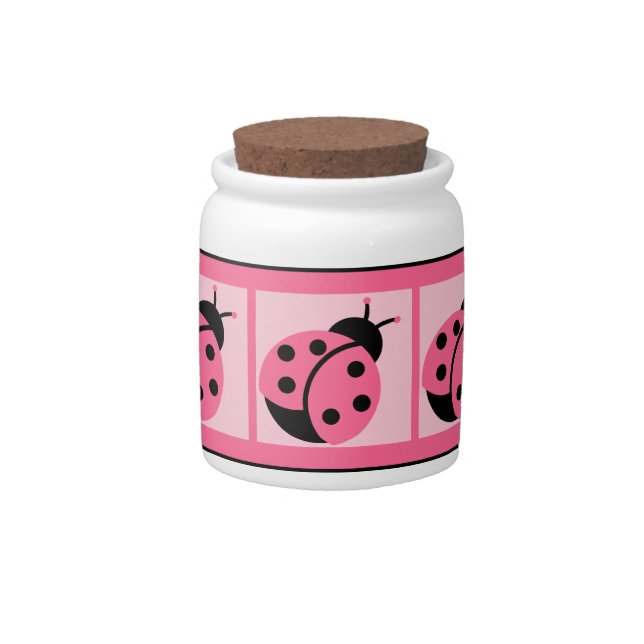 Banded Ladybug Candy/Treat Jar (Front)