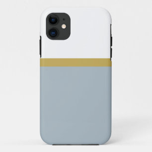 Banded Professional Light Gray White Color Block iPhone 11 Case
