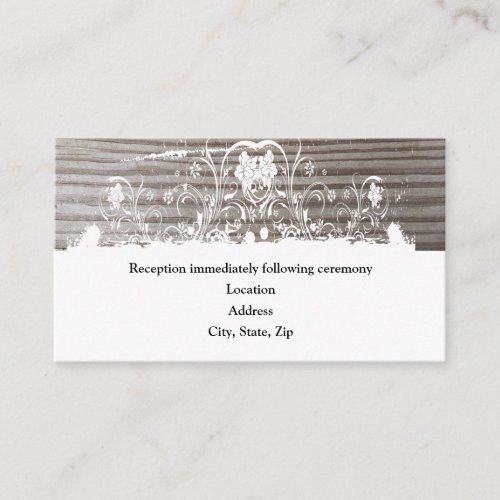 Banded Wood Reception Enclosure Cards Business Cards