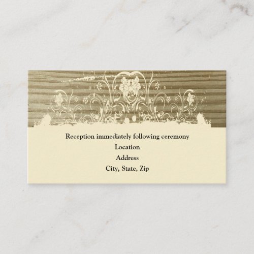 Banded Wood Reception Enclosure Cards cream