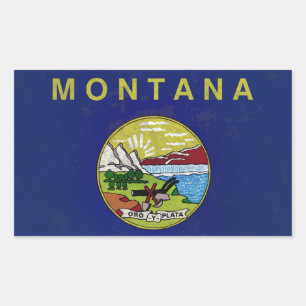 Bandeira de Montana Rectangular Sticker