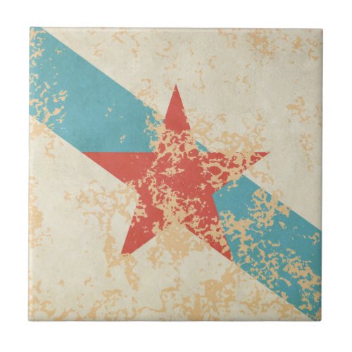 Bandeira Galega Estrelada Tile