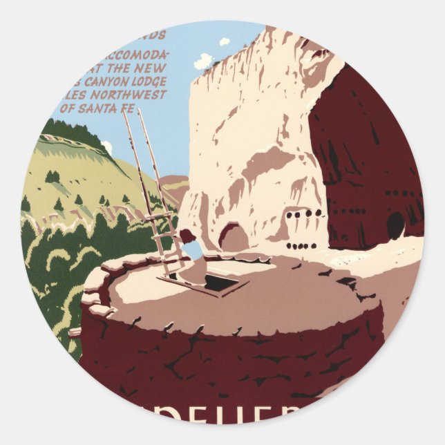 Bandelier National Monument Classic Round Sticker (Front)