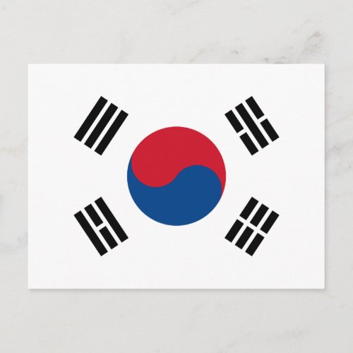 Bandera de Corea del Sur Postcard