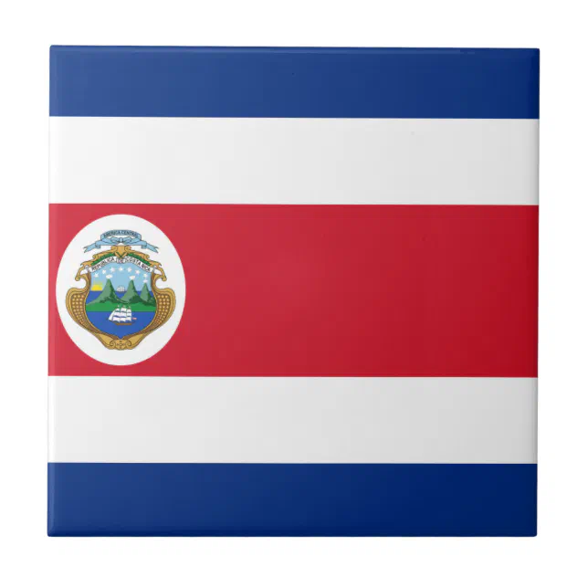 Bandera de Costa Rica - Flag of Costa Rica Ceramic Tile | Zazzle
