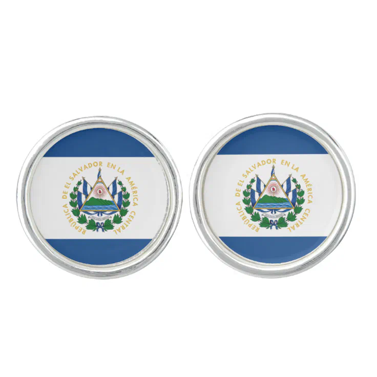 Bandera de El Salvador Cufflinks | Zazzle