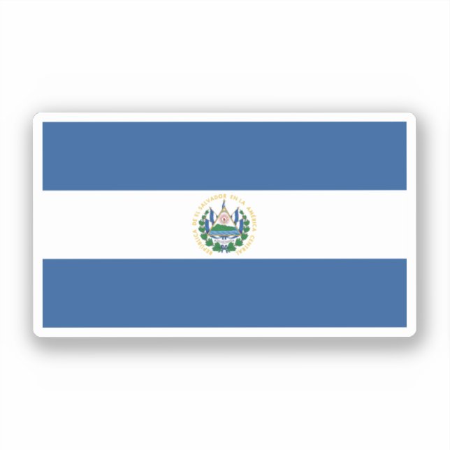 Bandera de El Salvador Sticker (Front)