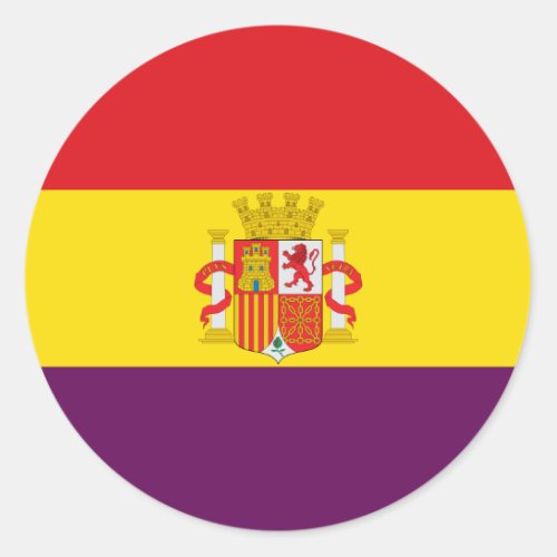 Bandera de la Repblica Espaola Classic Round Sticker