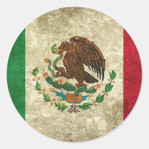 Bandera de Mxico _ Flag of Mexico Classic Round Sticker