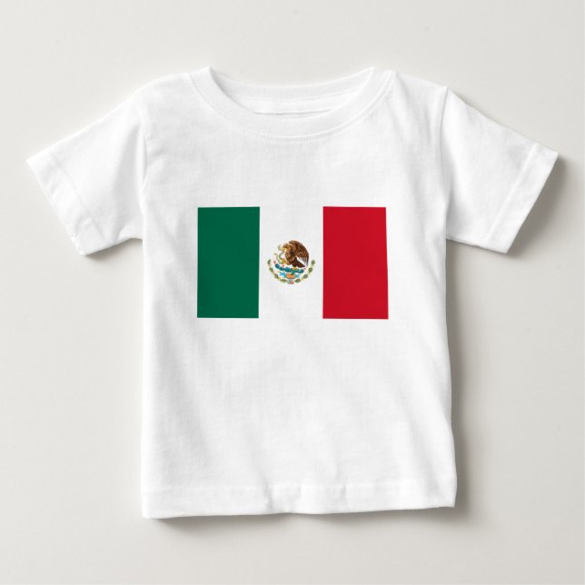 Bandera de México - Flag of Mexico - Mexican Flag Baby T-Shirt (Front)