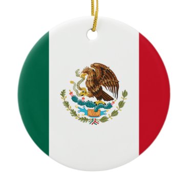 Bandera de México - Flag of Mexico - Mexican Flag Ceramic Ornament