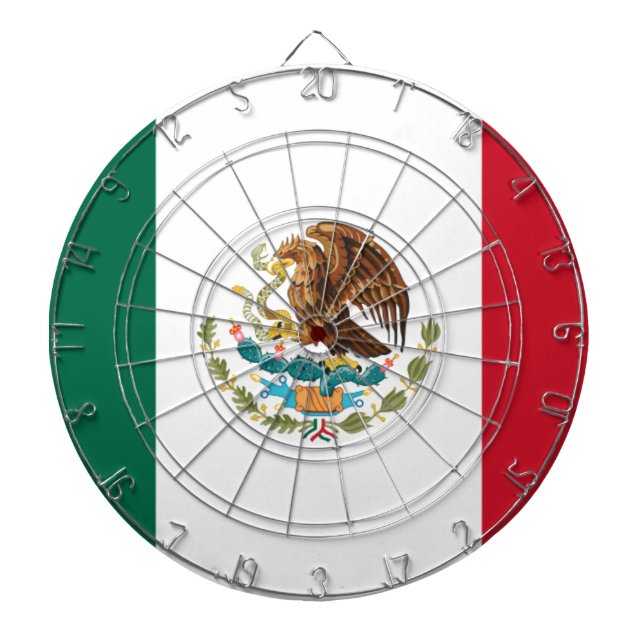 Bandera de México - Flag of Mexico - Mexican Flag Dart Board (Front)