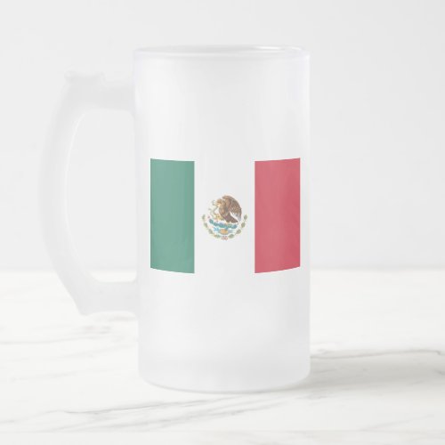 Bandera de Mxico _ Flag of Mexico _ Mexican Flag Frosted Glass Beer Mug