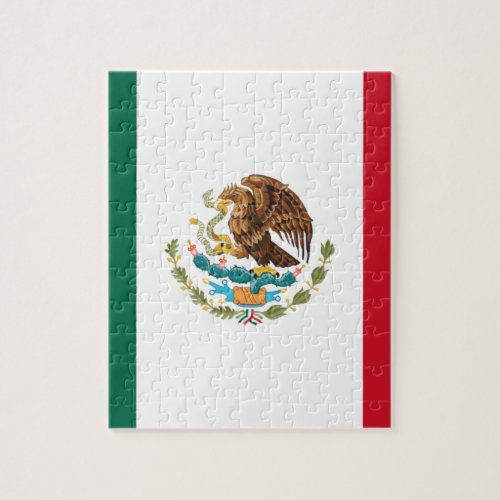 Bandera de Mxico _ Flag of Mexico _ Mexican Flag Jigsaw Puzzle