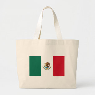 Bandera de México - Flag of Mexico - Mexican Flag Large Tote Bag