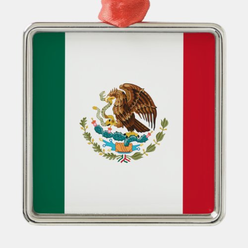 Bandera de Mxico _ Flag of Mexico _ Mexican Flag Metal Ornament