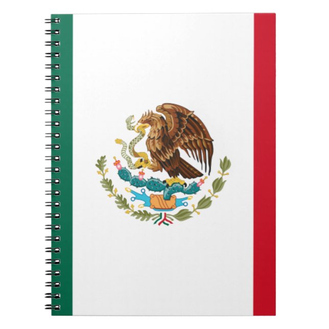 Bandera de México - Flag of Mexico - Mexican Flag Notebook (Front)