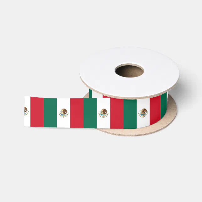 Mexico Ribbin Bandera de México - Flag of Mexico - Mexican Flag Satin Ribbon | Zazzle