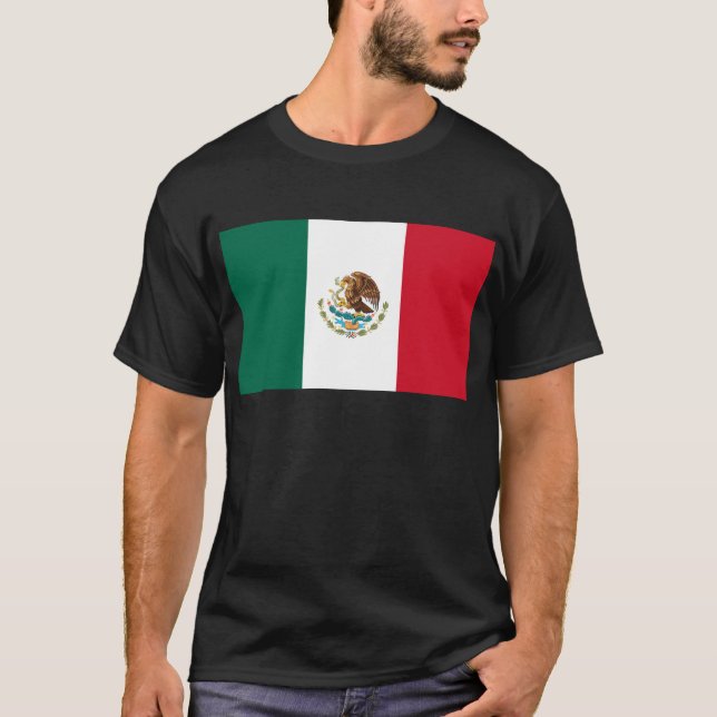 Bandera de México - Flag of Mexico - Mexican Flag T-Shirt (Front)