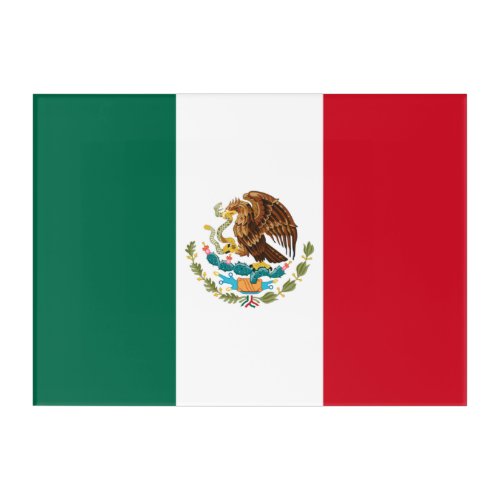 Bandera de Mexico National flag Mexicanos Acrylic Print