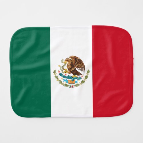 Bandera de Mexico National flag Mexicanos Baby Burp Cloth