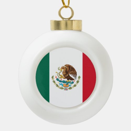 Bandera de Mexico National flag Mexicanos Ceramic Ball Christmas Ornament