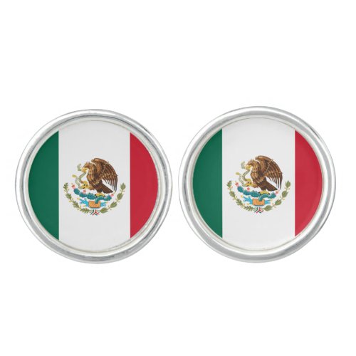 Bandera de Mexico National flag Mexicanos Cufflinks
