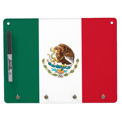 Bandera de Mexico National flag Mexicanos Dry Erase Board With Keychain Holder