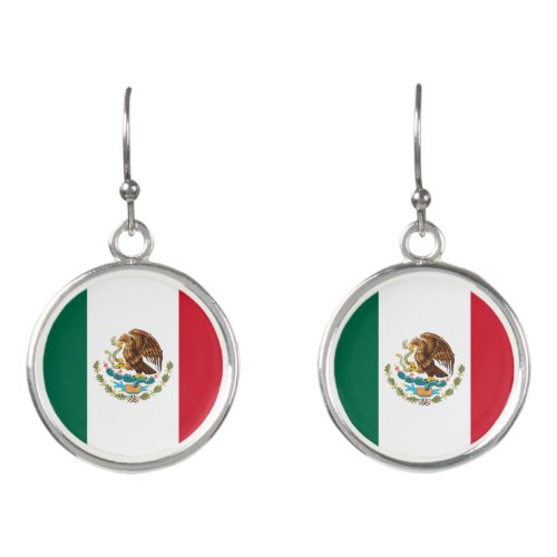 Bandera de Mexico National flag Mexicanos Earrings