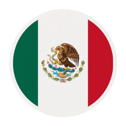Bandera de Mexico National flag Mexicanos Edible Frosting Rounds
