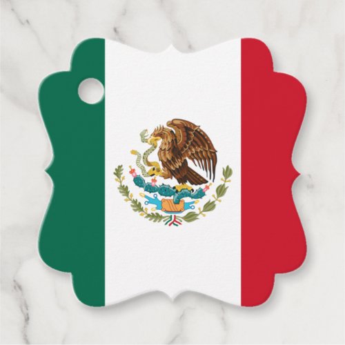 Bandera de Mexico National flag Mexicanos Favor Tags