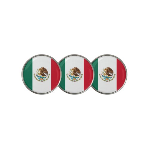 Bandera de Mexico National flag Mexicanos Golf Ball Marker