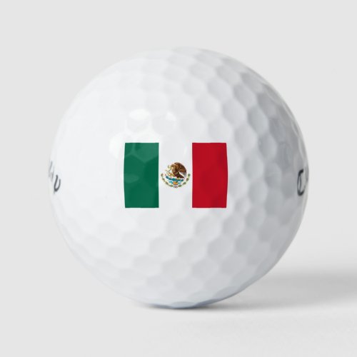 Bandera de Mexico National flag Mexicanos Golf Balls