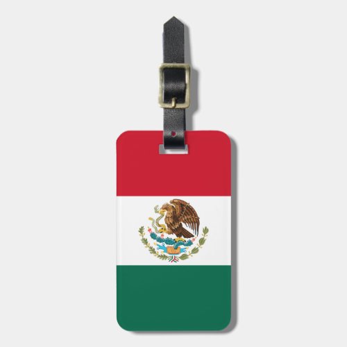 Bandera de Mexico National flag Mexicanos Luggage Tag