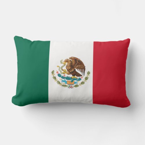 Bandera de Mexico National flag Mexicanos Lumbar Pillow