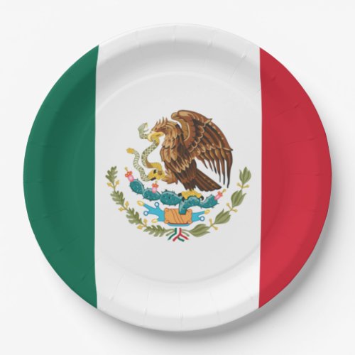 Bandera de Mexico National flag Mexicanos Paper Plates
