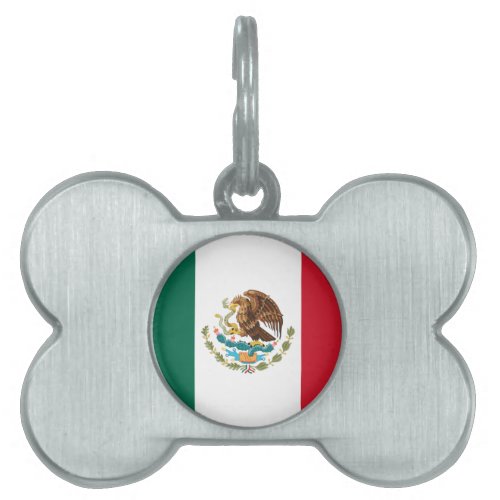 Bandera de Mexico National flag Mexicanos Pet ID Tag