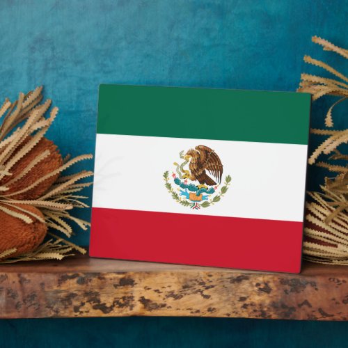 Bandera de Mexico National flag Mexicanos Plaque