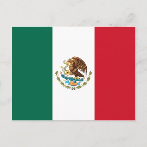 Bandera de Mexico National flag Mexicanos Postcard