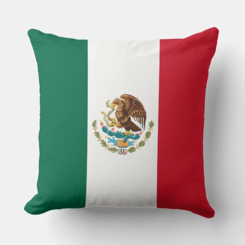 Bandera de Mexico National flag Mexicanos Throw Pillow