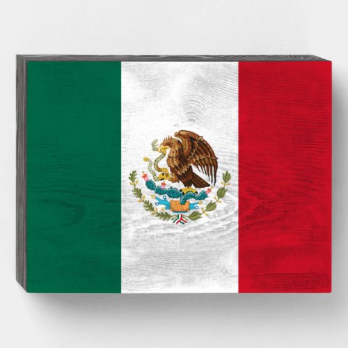 Bandera de Mexico National flag Mexicanos Wooden Box Sign