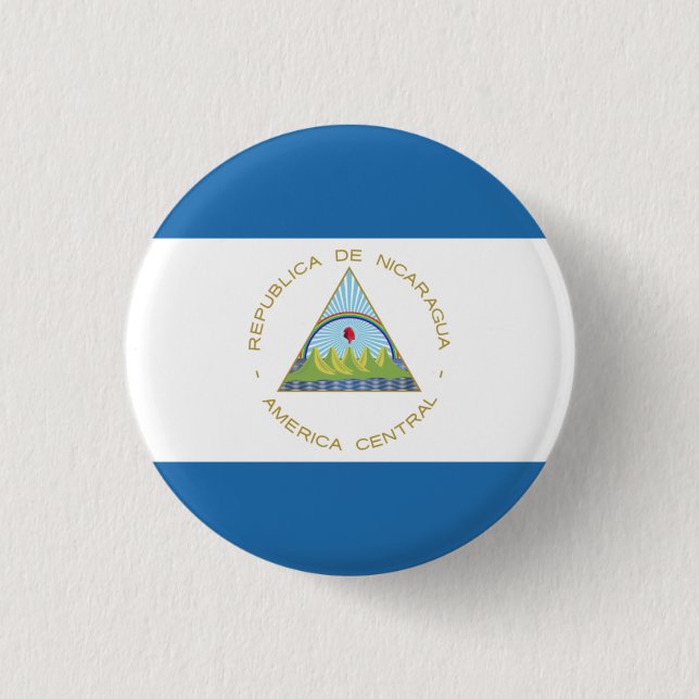 Bandera de Nicaragua Button (Front)