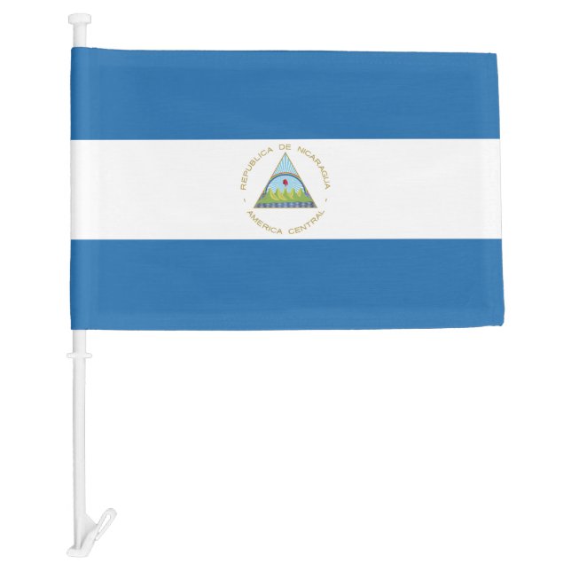 Bandera de Nicaragua Car Flag (Front)