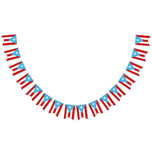 Bandera de Puerto Rico Azul Celeste Bunting Flags