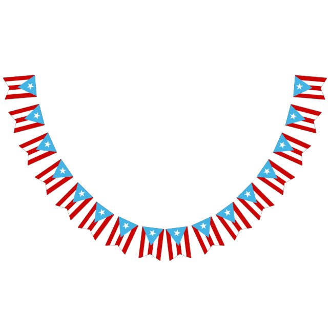 Bandera de Puerto Rico Azul Celeste Bunting Flags (All)