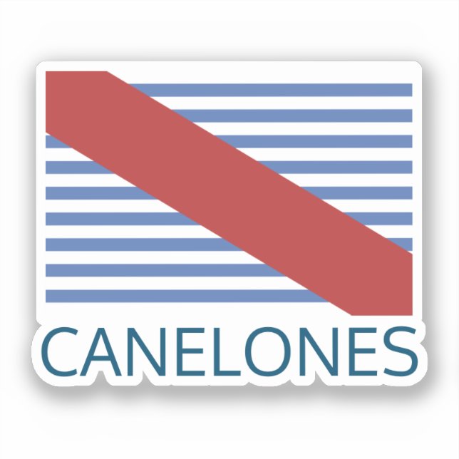 Bandera del Departamento de Canelones - Uruguay Sticker (Front)