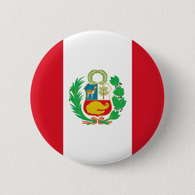 Bandera del Perú - Flag of Peru Button (Front)